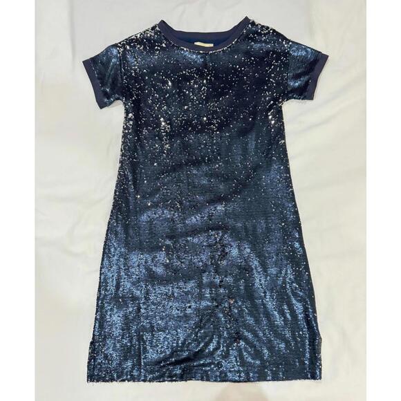 NWT Anthropologie Moulinette Soeurs Blue Silver Sequin Short Mini Dress Size XS - Picture 2 of 9